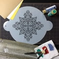 thumbnail image 4 of Designer Stencils French Medallion Cake Stencil Top 9.5 Inch, Beige/semi-transparent, 4 of 6
