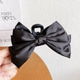 thumbnail image 3 of Washranp Women Solid Color Double-Sided Bow Grab Hair Clip Teeth Design Clip Hair Accessories, 3 of 7