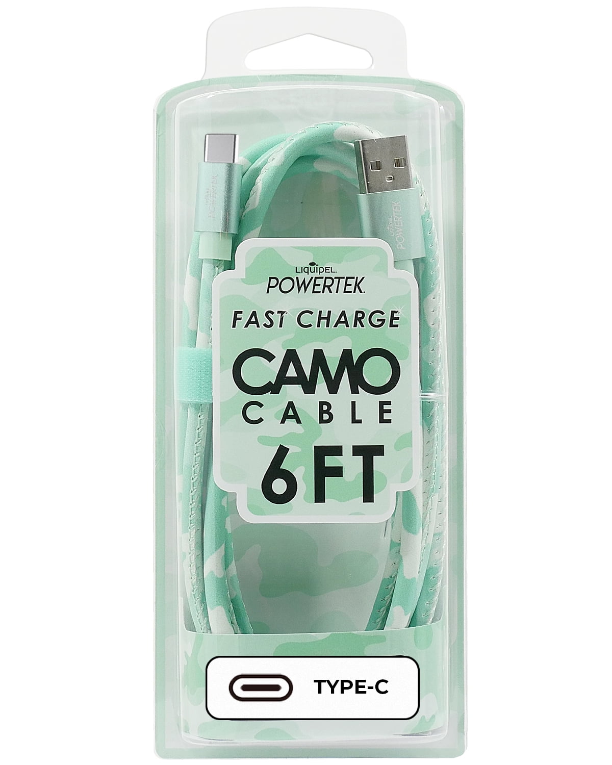 Liquipel Powertek Type C Cable Camo - Green
