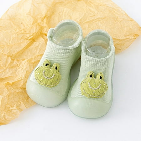 

Baby Boy Sock Shoes Non Floor Walking Shoes Breathable Warm Soft Sole Rubber Cotton Indoor Slipper for Boys Girls 2-2.5 Years