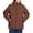 Brown Jacket for Men, variant on Men's Hooded Zip-Up Jacket Multi-Color Option Casual Warm Outerwear for Daily & Outdoor Wear Black L