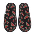 thumbnail image 2 of KLL Watermelon Slippers for Women Men House Slip on Indoor Outdoor Bedroom Furry Fleece Lined Ladies Comfy Anti-Skid Rubber Hard Sole-Medium, 2 of 8