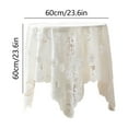 thumbnail image 3 of Lace Tablecloth Round Square Floral Embroidered Table Cover Decorative Overlay For Dining Table Wedding Banquet Party Home Decoration Sofa Cloth And Coffee Table Use, 3 of 6