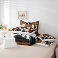 thumbnail image 6 of Erosebridal Rustic Cowhide Print 7pcs Bedding Comforter Set,Western Cowboy Texas Stars Queen Bedding Sets For Men Adults,Reversible, 6 of 7