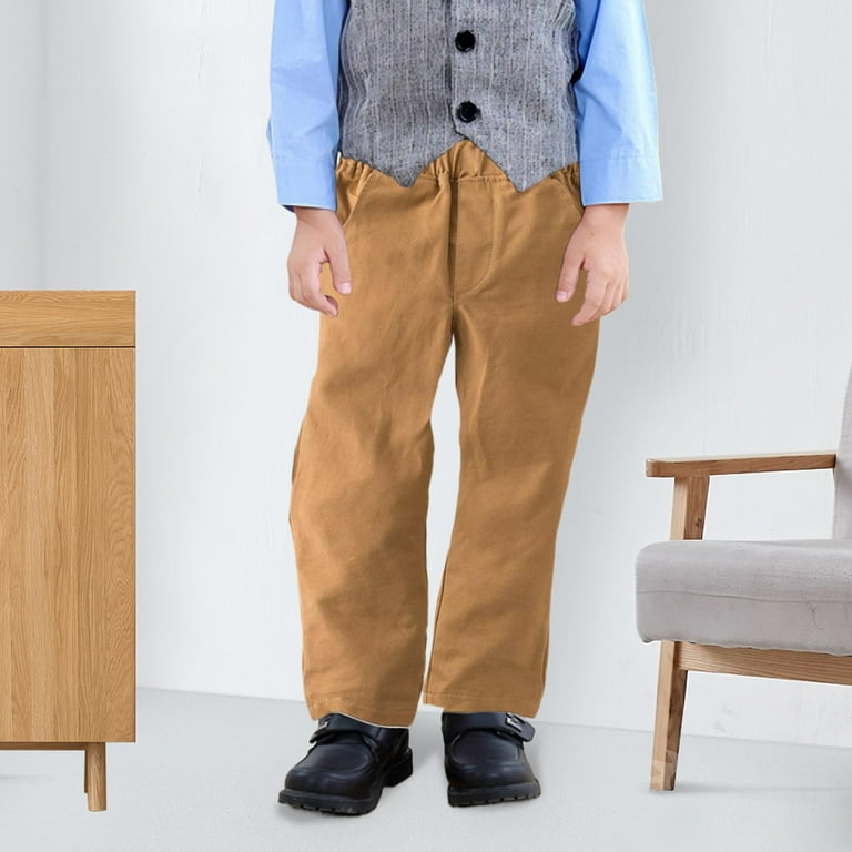boys brown dress pants Boys Linen Pants