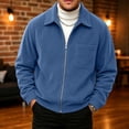 thumbnail image 2 of Men's Corduroy Jacket Sevevn Classic Soft Corduroy Zip Up Turn Down Collar Long Sleeve Chest Pocket Regular Fit Casual Coat Outwear for Daily Wear, 2 of 9