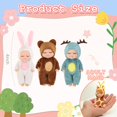 thumbnail image 2 of Set de minimuñecas YoYoExment de 10 cm con ropa de animales, 6 unidades, 2 of 7