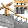 thumbnail image 4 of 10 ft. x 13 ft. Wood Grain Aluminum Outdoor Pergola with Gray Retractable Shade Canopy, 4 of 5