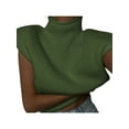 thumbnail image 5 of Blotona Womens Casual Turtleneck Sleeveless Sweater Knit Vest Knitted Tank Tops Shoulder Pads Fall Winter Knitwear Shirts, 5 of 5