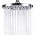 thumbnail image 1 of Anti-Limescale Shower Head, Stainless Steel Shower Head, Rain Shower Head, Water Saving and High Pressure Fixed Shower Head for Bathroom, Silver, 1 of 5