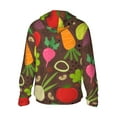 thumbnail image 3 of Kll Cartoon Vegetables Print Men'S Women’s Upf 50+ Sun Protection Outdoor Hoodie Jacket Long Sleeve Fishing Hiking Performance Shirt- Large, 3 of 8