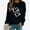 Black, variant on Deal of the Week Ofreoo Womens Sweatshirts Love Heart Long Sleeve Crewneck Pullover Casual T-Shirts