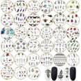 thumbnail image 3 of 40 pegatinas de uñas de diferentes estilos, pegatinas de transferencia de agua autoadhesivas 3D, diseño de flores, animales, hojas, pegatinas de uñas para decoración de uñas DIY JM, 3 of 5