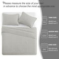 Exclusivo Mezcla 3Piece Queen Quilt Set, Light Gray, Weave Pattern