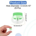 thumbnail image 2 of Uxcell 25 Pcs Plastic Spring Cord Lock, Double-Hole Slider Toggles Clip End Stopper Fastener, Transparent + Green, 2 of 7