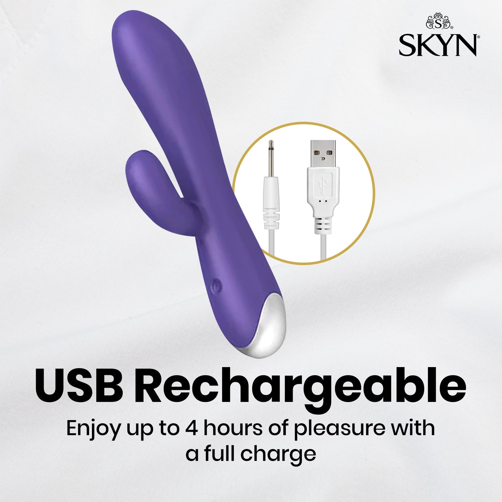 SKYN Vibes Personal Massage Wand Vibrator, 20 Speeds, Purple, 1 Count
