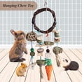 thumbnail image 3 of 1PCS Rabbit Toys, Bunny Chew Toys for Rabbits, Grinding Teeth for Rabbit, Natural Handmade Rabbit Cage Hanging Toys and Treats for Rabbits Guinea Pigs Hamsters Gerbils Rats, 3 of 8