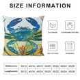 thumbnail image 5 of BCIG Blue Crab Coastal Premium Indoor/Outdoor Pillowcase Patio Decoration Watercolor Marine Decoration Marine Life Armchair Pillowcase 18" x 18" Blue Crab, 5 of 5