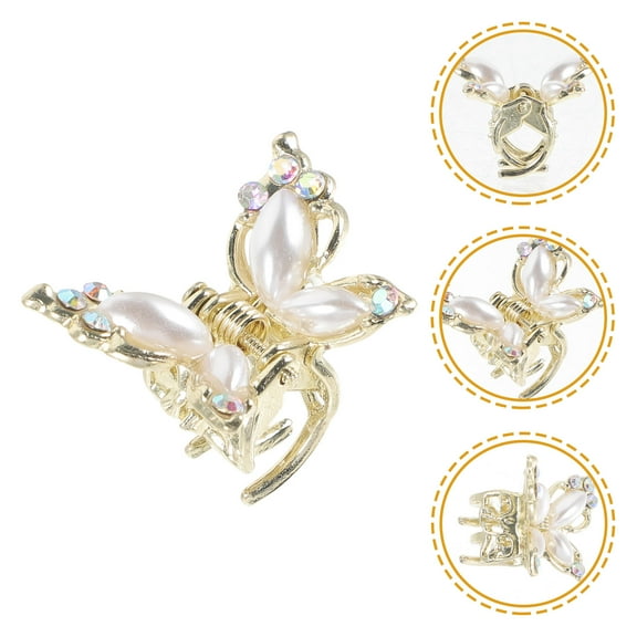 OFFIGAM 5Pcs Mini Hair Barrettes Women Golden Alloy Hair Accessories for Everyday Wearing