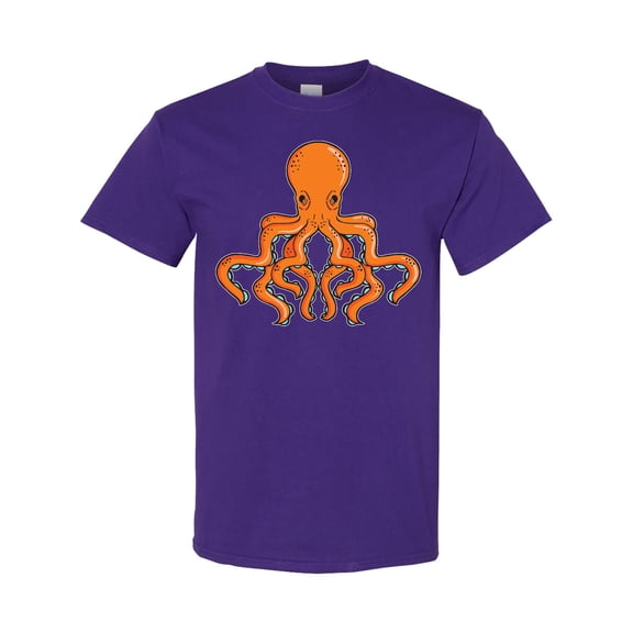 Inktastic Orange Octopus T-Shirt