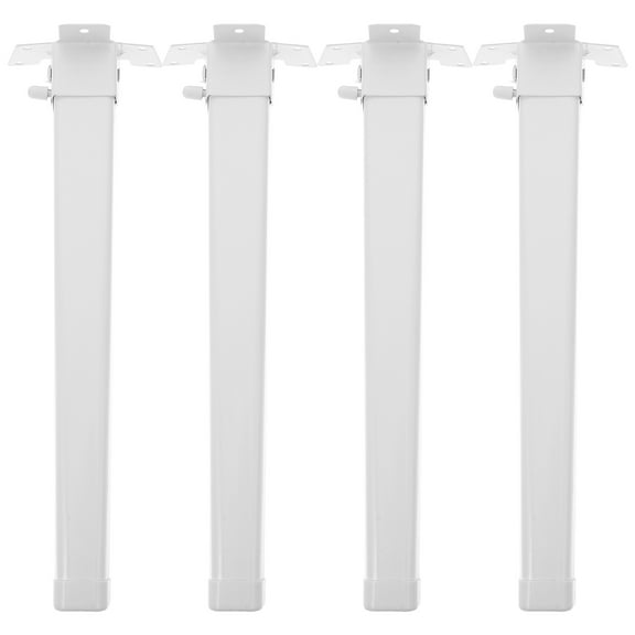 UPKOCH 4Pcs Modern Metal Table Legs for Furniture Projects White Rectangular 11.8x3.2x1.2in