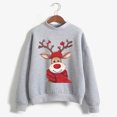 thumbnail image 4 of WEAIXIMIUNG Chandail en Molleton Surdimensionné pour Femmes Grande Taille Noël 2024 Imprimé Col Rond Manches Longues Pull à Capuche, 4 of 4