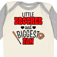thumbnail image 4 of Inktastic Little Brother and Biggest Fan Baseball Glove and Bat Boys Long Sleeve Baby Bodysuit, 4 of 5