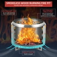 thumbnail image 5 of 20.5" Smokeless Fire Pit, Stainless Steel Wood Burning Outdoor Fire Pit with Air Switch, Removable Stand & Ash Pan - Portable for Camping, Backyard, 5 of 6