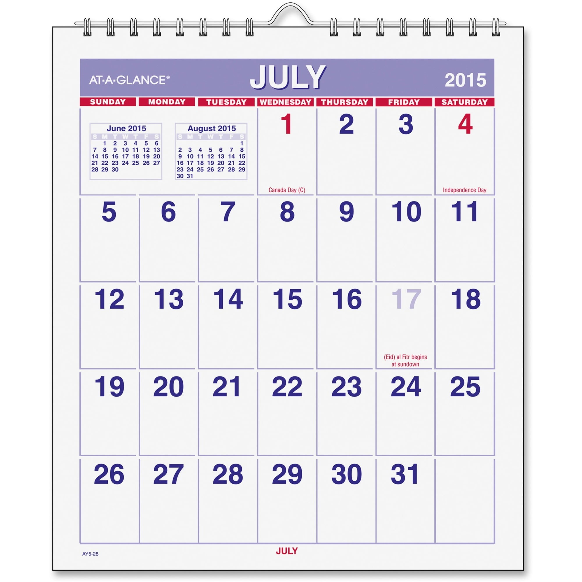 Wirebound Monthly Mini Wall Calendar Walmart Com