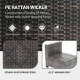 thumbnail image 5 of IdealHouse 7-Piece PE Rattan Wicker Outdoor Patio Furniture Set - Modular Sectional Sofa with Thick Cushions & Glass Top Coffee Table - Perfect for Garden, Balcony, and Porch Relaxation, 5 of 9