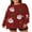 Red, variant on Rdhnmea Women’s Christmas Sweatshirts Sequin Santa Graphic Long Sleeve Crew Neck Pullovers Oversized Tops Xmas Outfits
