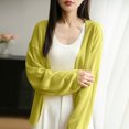 thumbnail image 6 of Ediodpoh Long Cardigan Sweaters for Women V Neck Long Sleeve Knit Cardigan Lightweight Loose Fit Outerwear for Versatile Style Yellow L, 6 of 8