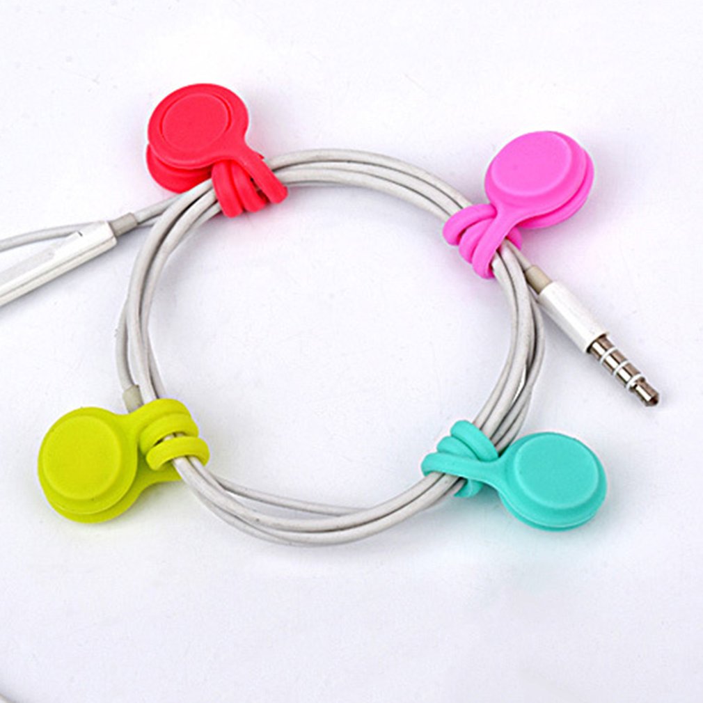 New Cute Gift Magnetic Headphone Cable Wrap Ties Holder Cord Winder 3pcs//pack