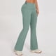 thumbnail image 5 of Pantalones de yoga anchos para mujer: leggings acampanados, diseño de cintura alta con vuelta, tejido de nailon y spandex, para ocasiones informales y cotidianas, 5 of 5