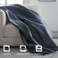 thumbnail image 6 of Soft All-Season Fleece Throw Blanket – Cozy Layering Bed Blanket – Full/Queen Size – Frost Blue, 6 of 7