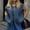 Blue, variant on DuoJiaJ Womens Sleeveless Jacket, Crew Neck with Pocket Open Front Zip Blue L