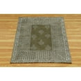 thumbnail image 3 of Casavani Handblock Printed Cotton Rug Brown Square Living Room Carpets Bohemian Indoor Outdoor Kilim Rug 6x6 feet, 3 of 5