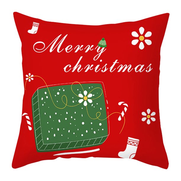 JINESXIAO ¡Oferta! ¡Barato! ¡Liquidación! Funda de cojín navideña, decoración para el hogar, regalo de Navidad, funda de almohada para sofá, fundas de decoración navideña, copos de nieve
