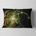thumbnail image 2 of Designart Soft Yellow Fractal Flower Design - Floral Throw Pillow - 12x20, 2 of 5