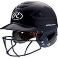 thumbnail image 1 of Casco de bateo Rawlings COOLFLO Navy 6.5-7.5 con máscara facial, 1 of 5