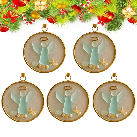 Sea Glass Nativity Christmas Ornament, New Hanging Nativity Christmas Tree Decoration, Handmade Nativity Pendant, Faith-Themed Ornament for Christmas Tree and Coastal Home Decor