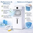 thumbnail image 7 of Memoryfield Portable Evaporative Air Cooler AC Fan with 2.6 Gal Water Tank, 3 Speeds Cooling Fan, White, 7 of 7