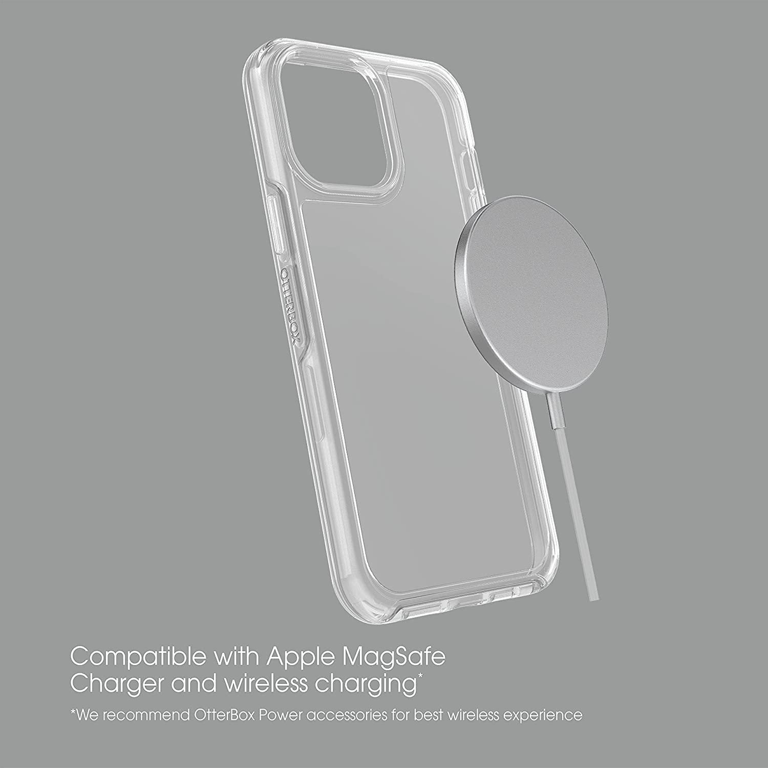 PeakDrop Shockproof Slim Cell Phone Case for Apple iPhone 12 Pro/13 Pro, Clear
