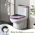 thumbnail image 5 of HELLHERO Purple-Gold Marble Texture Comfortable and Practical for Indoor Home Soft Toilet Seat Covers Adjustable Fits All Toilet Shapes Dust-Proof, 5 of 8