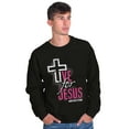 thumbnail image 5 of Live for Jesus Religious Faith Sweatshirt for Men or Women Brisco Brands M, 5 of 6