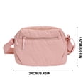thumbnail image 3 of Bolsa cruzada de nailon para mujer con múltiples bolsillos con cremallera, cartera pequeña y ligera de hombro para uso diario, viajes y actividades al aire libre, 3 of 7