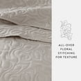 thumbnail image 3 of Wrinkle Resistant All Season Quilt Set Coverlet Latte Floral Stitched for King Size Bedding by Comfort Canopy, 3 of 10