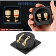 thumbnail image 5 of 2 piezas de 2,2 pulgadas cuadradas de 2 vías caja de altavoz terminal taza con tapones de plátano, tipo tornillo de unión poste caja de subwoofer placas terminales de altavoz para bricolaje hogar coc, 5 of 5