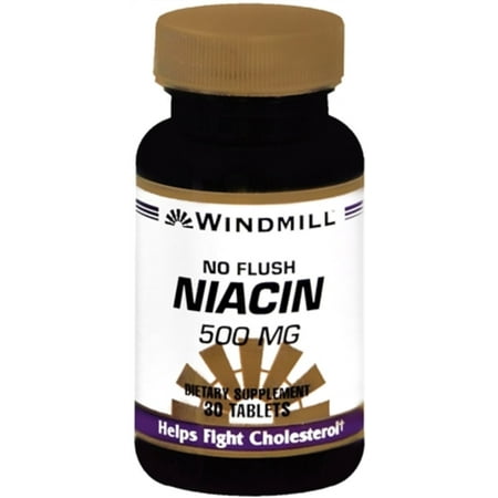 Windmill Niacin 500 mg Tablets No Flush 30 Tablets (Pack of 3)