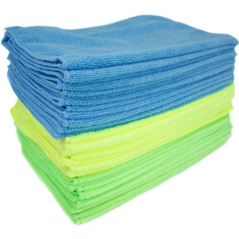 BROOKSTONE MICROFIBER CLEANING CLOTHS (20) GRAY BLUE RED PURPLE 12 X 12 NIP